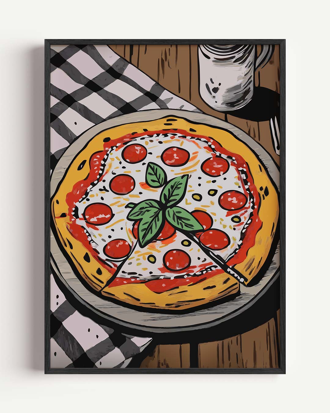 Smakelijke Pizza Art – keuken portret poster als wanddecoratie