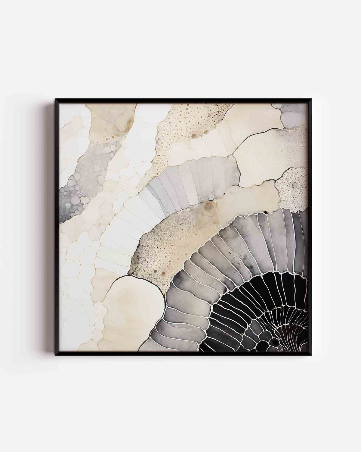 Organische vormen – zacht abstracte vierkante poster als wanddecoratie