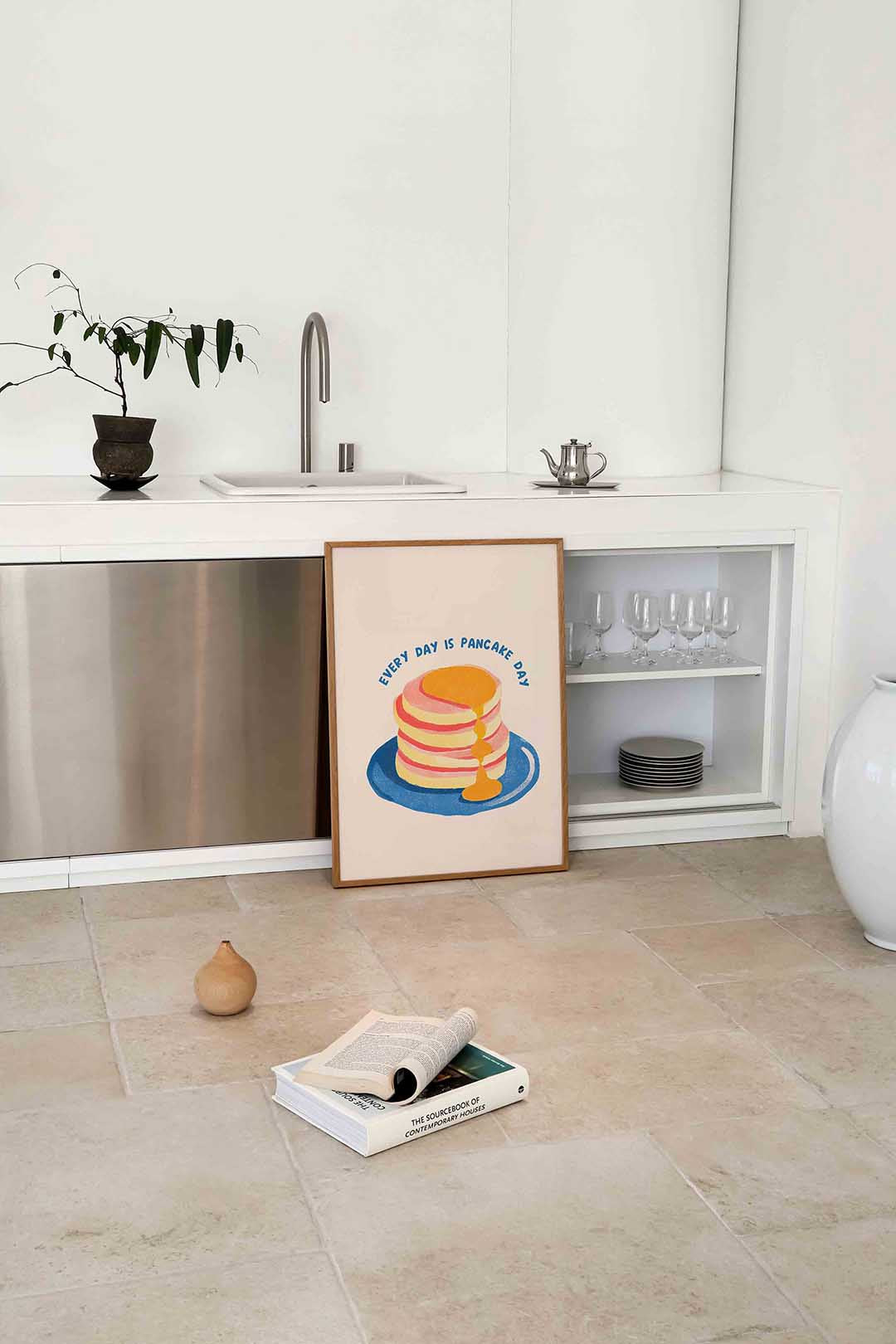 Pannenkoeken met siroop – culinaire wandkunst als portret poster