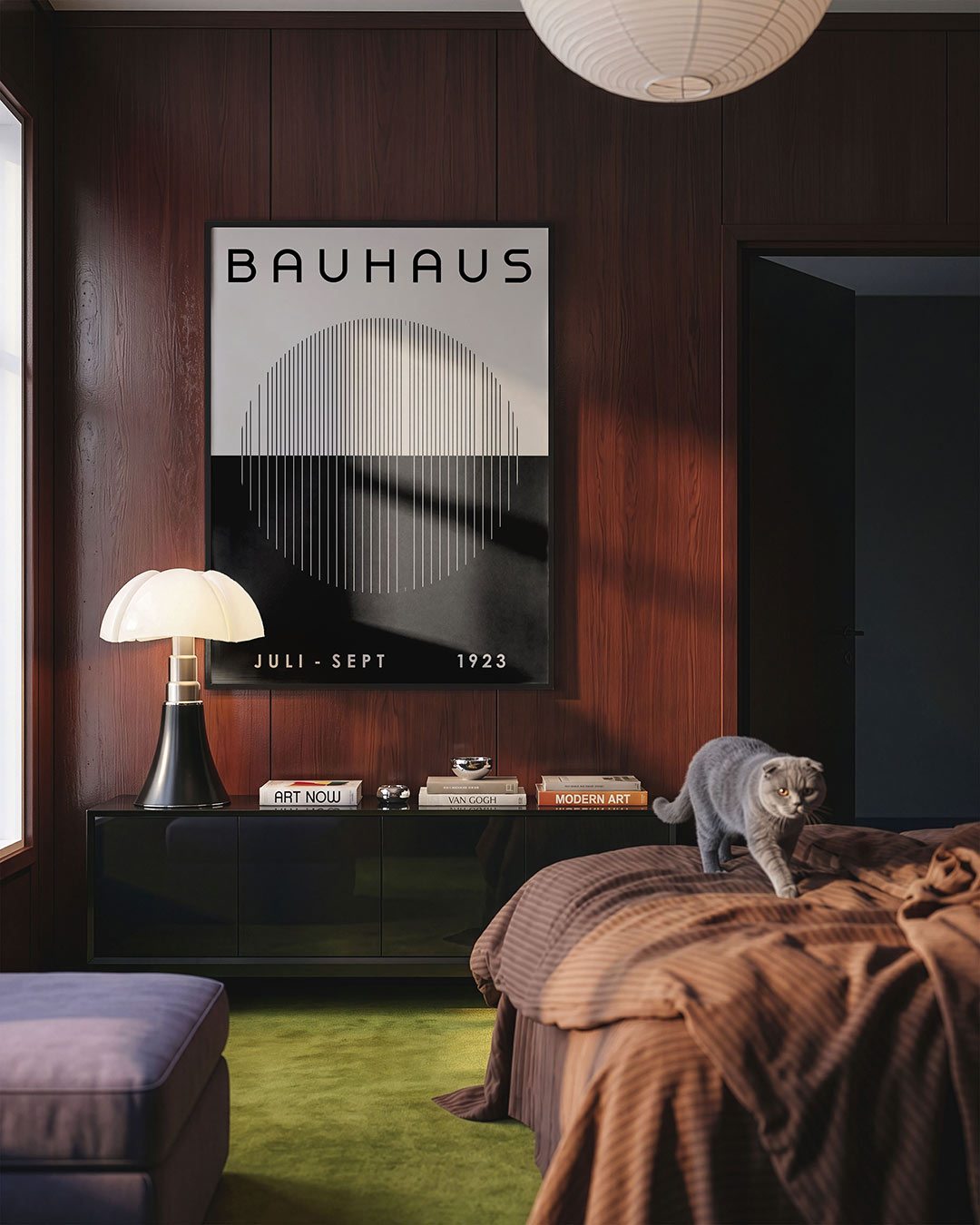 Lijnen en vlakken – geometrische Bauhaus poster in staand formaat