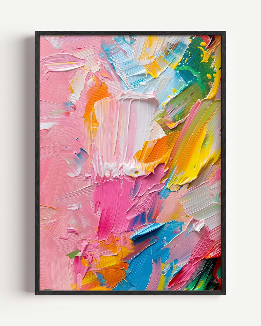 Kleurexplosie Abstracte Kunstposter – Popart en Streetart portret poster als wanddecoratie