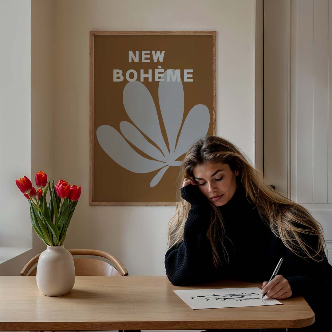 New Bohème Stijlvolle Wandposter – staande zomer wanddecoratie van WallArtistic