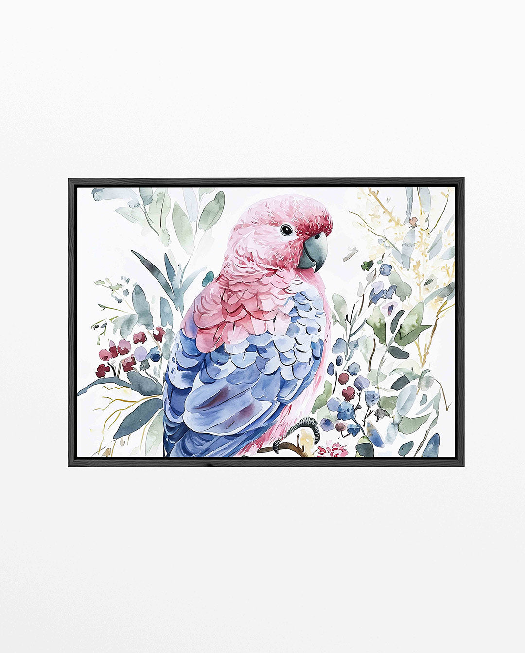 Vrolijke papegaai – liggend wanddecoratie kunstwerk
