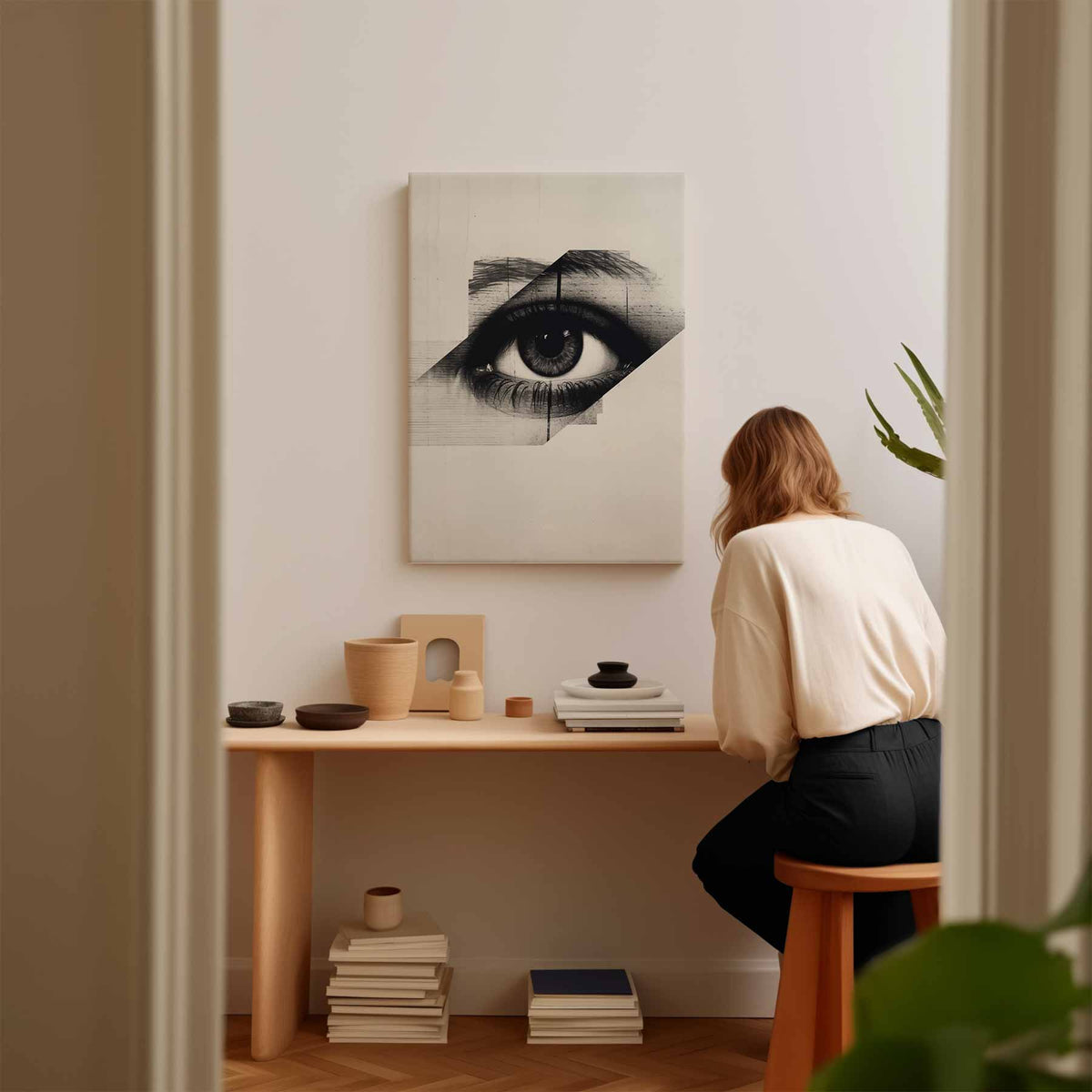 Oog van Mysterie – plexiglas kunstwerk als wanddecoratie