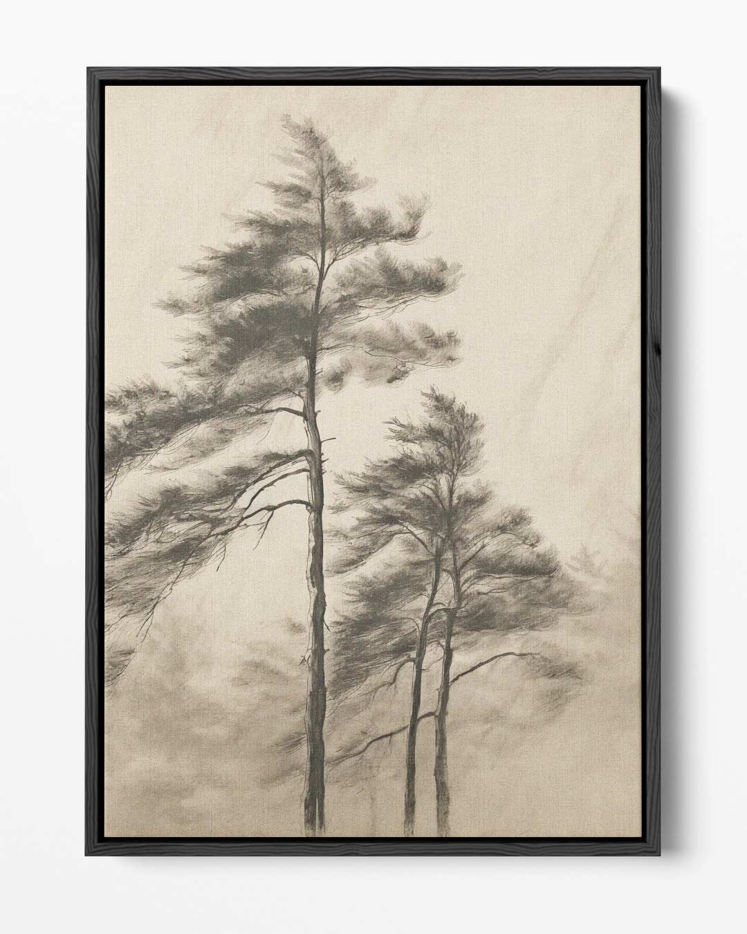 Sereen Boslandschap in Potlood – portret kunstwerk als wanddecoratie