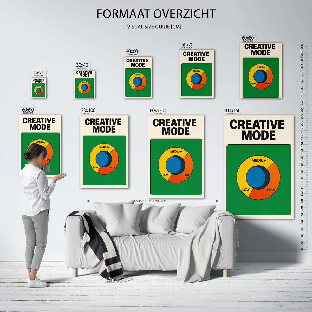 Creative mode – staande muurposter met Pop Art uitstraling