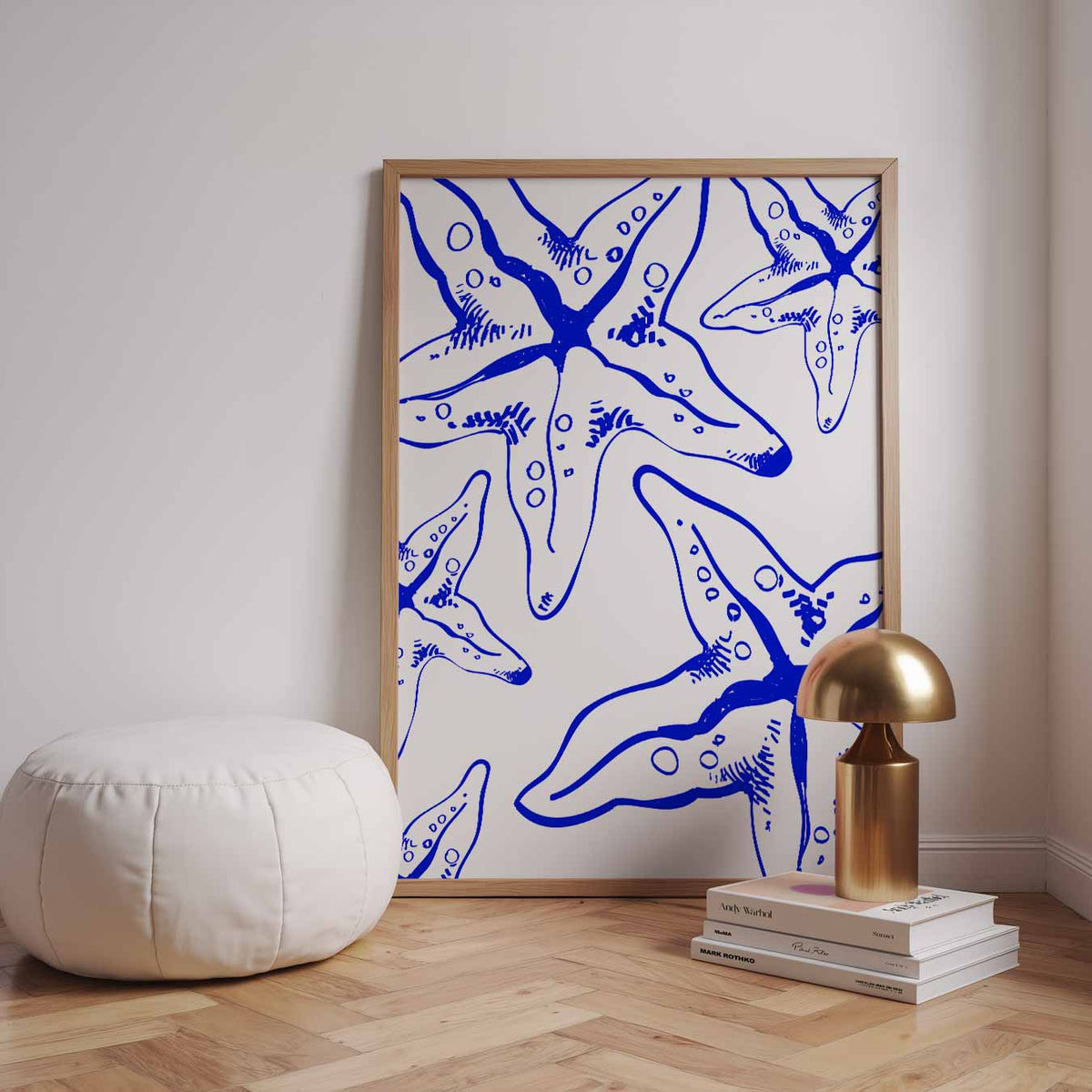 Zeester Droomwereld – dierenillustratie als portret poster