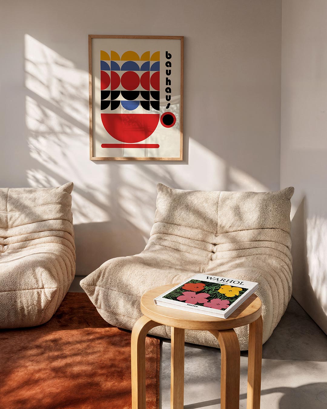 Vormen en vlakken – geometrische Bauhaus poster in staand formaat