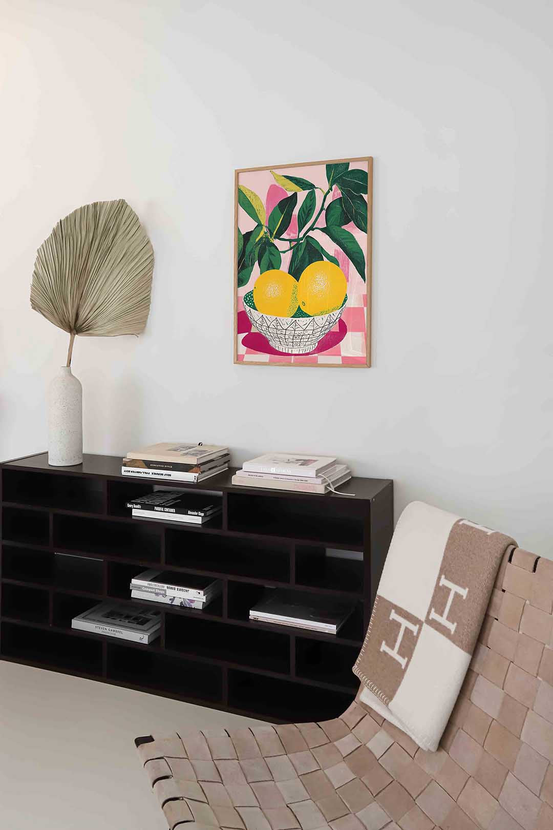 Citroenen in schaal – staande moderne wanddecoratie van WallArtistic