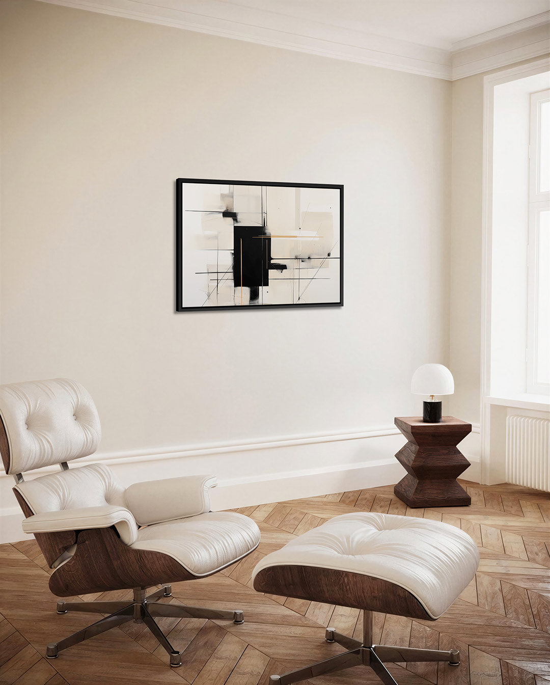 Geometrische lijnen – alternatieve weergave van het kunstwerk