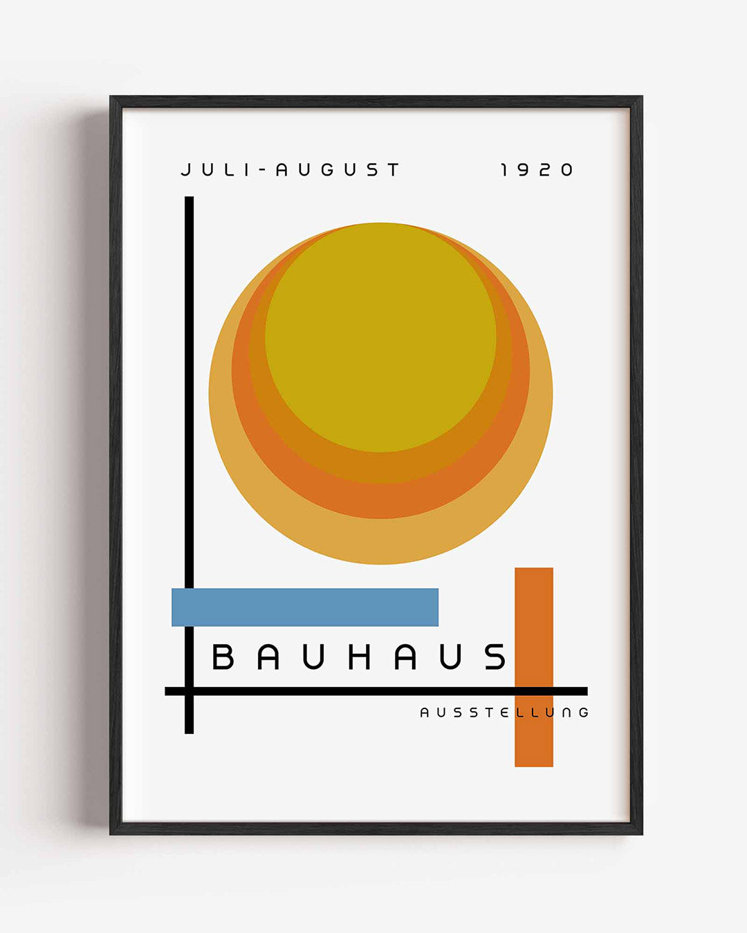 Vorm en kleur – staande Bauhaus poster als wanddecoratie