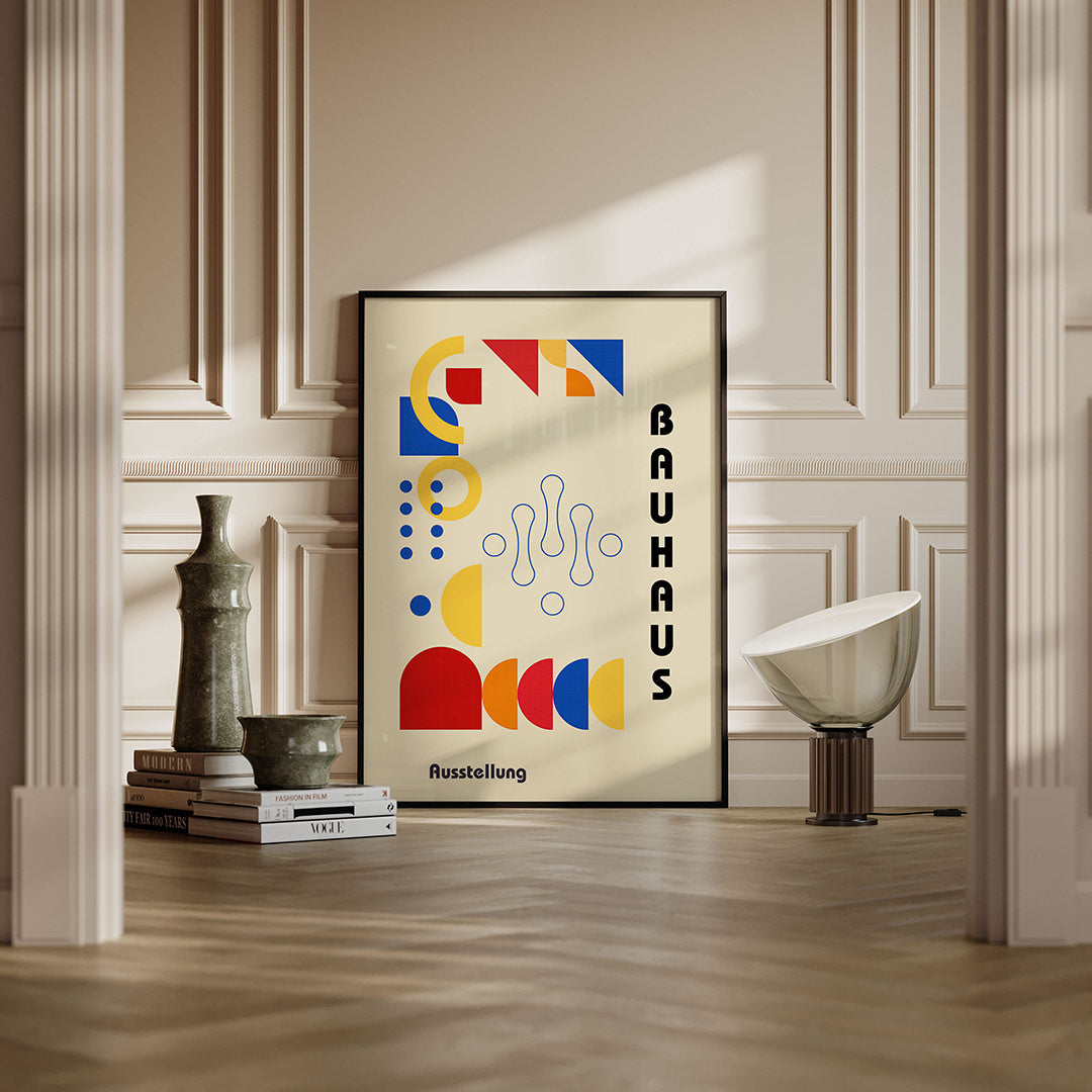 Vormen en vlakkenspel – moderne Bauhaus wandkunst als poster
