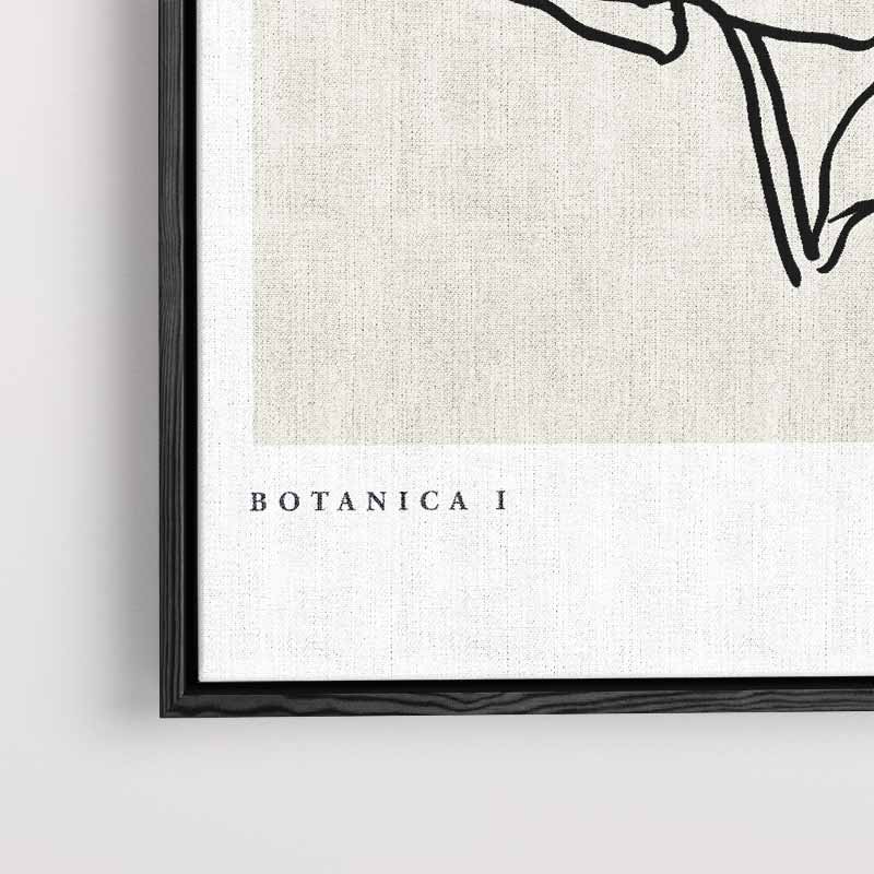 Botanica I Minimalistische Bloemenlijntekening – plexiglas kunstwerk als wanddecoratie