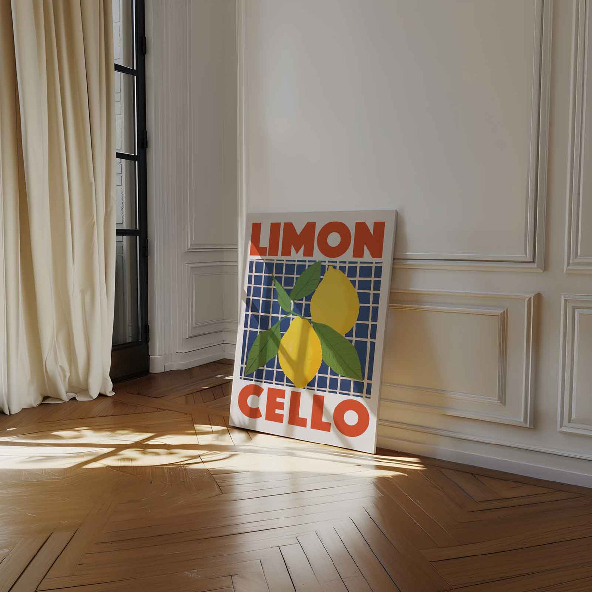 Limoncello Poster – staand kunstwerk voor modern interieur