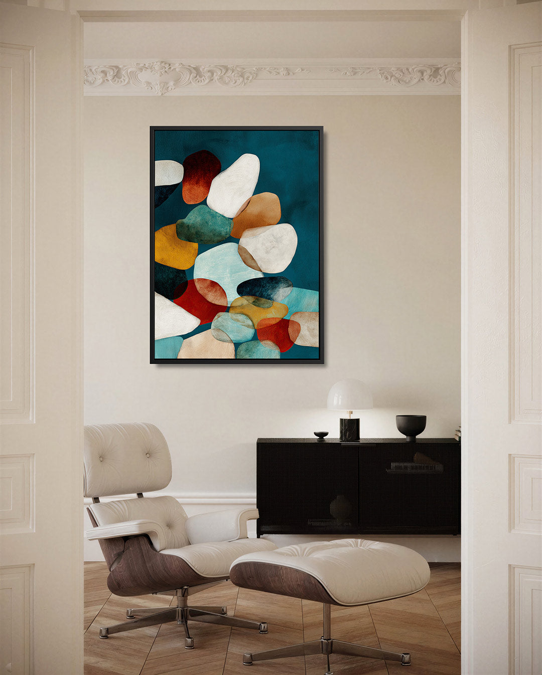 Organische vormen compositie – staand wanddecoratie kunstwerk
