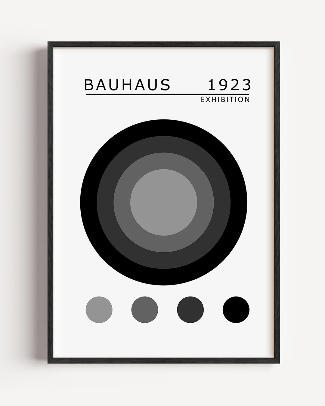 Cirkelstructuur – staande Bauhaus poster als wanddecoratie