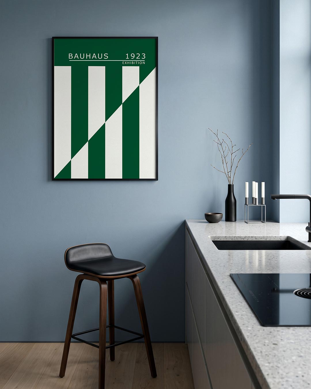  – geometrische Bauhaus poster in staand formaat