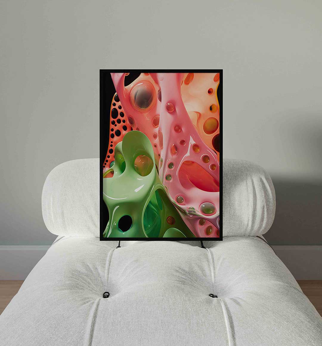 Organische vormen en kleuren – staande Kleur & Vormen wanddecoratie van WallArtistic