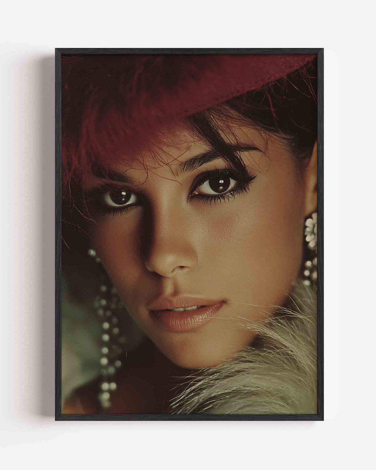 Portret met rode hoed – Pop Art portret poster als wanddecoratie