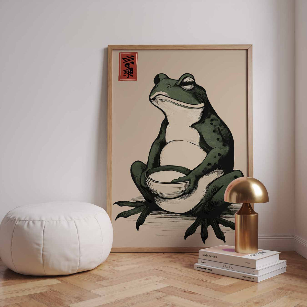 Rustgevende Kikker – dieren poster in staand formaat
