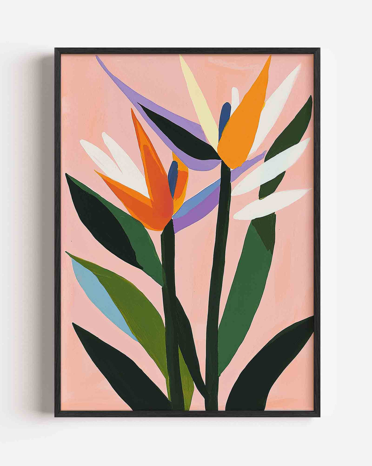 Bloemen en bladeren – jungle portret poster als wanddecoratie