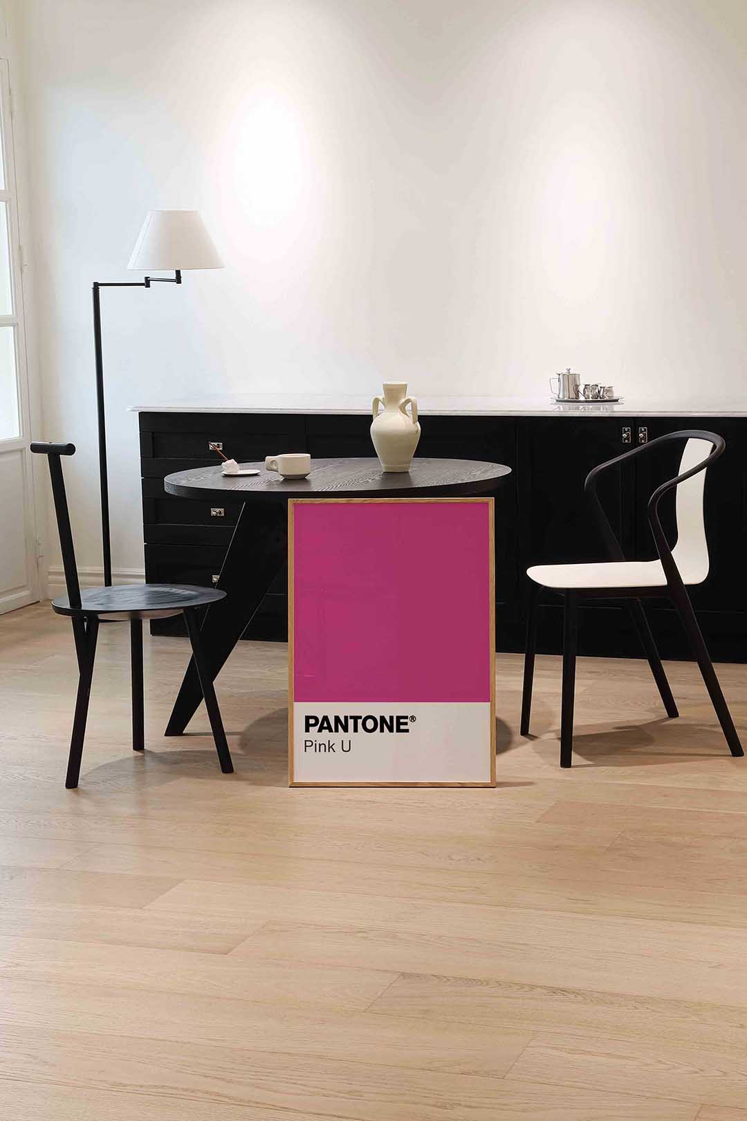 Pantone pink – abstracte wandkunst als portret poster