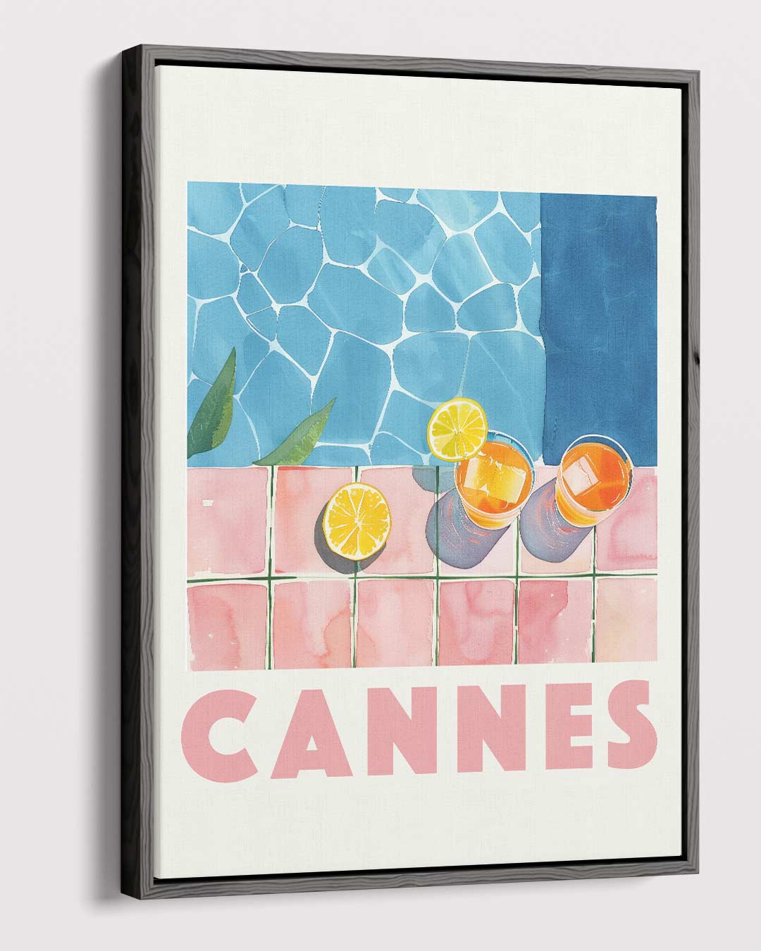 Zonnige Dagen in Cannes – canvas wanddecoratie in portret formaat