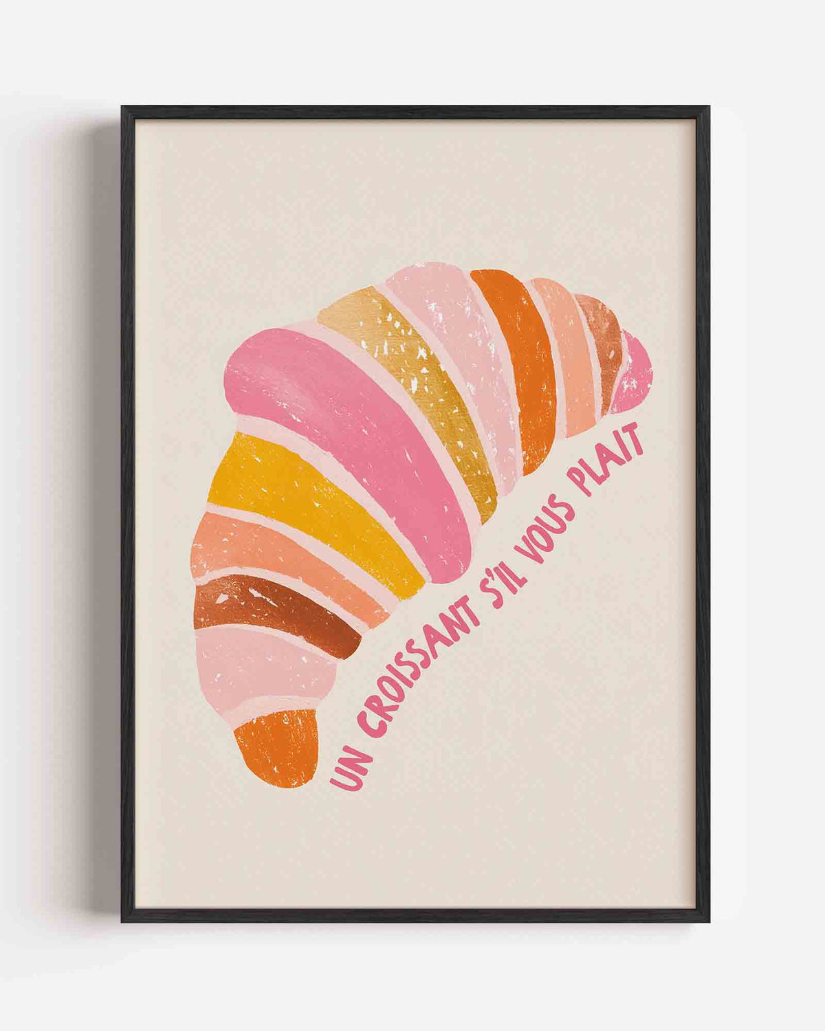 Croissant illustratie – keuken portret poster als wanddecoratie