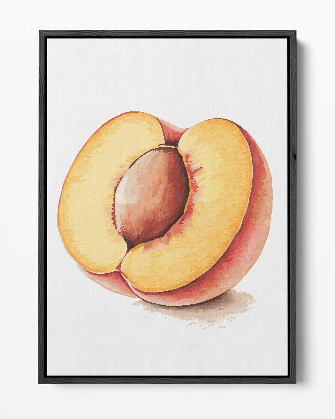 Kleurrijke Perzik Illustratie – portret kunstwerk als wanddecoratie