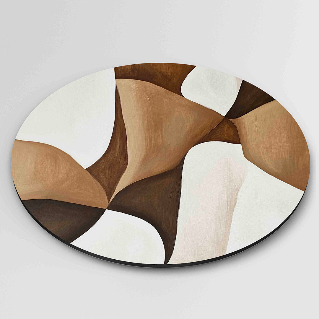 Abstracte vormen – abstracte wandkunst als muurcirkel van WallArtistic