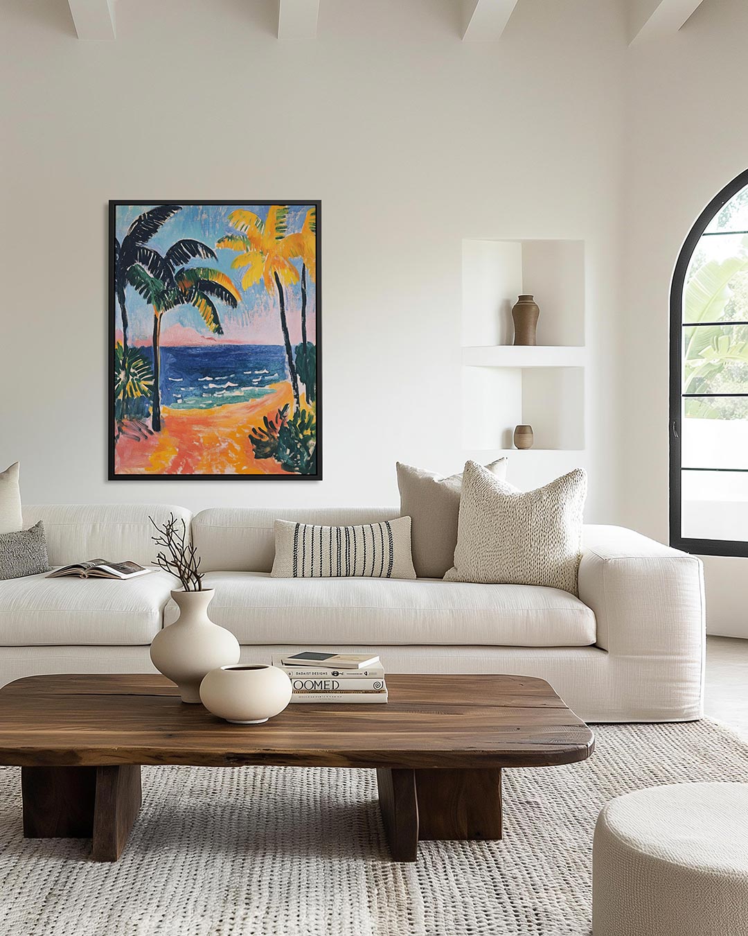 Tropisch strandtafereel – moderne staande wandkunst