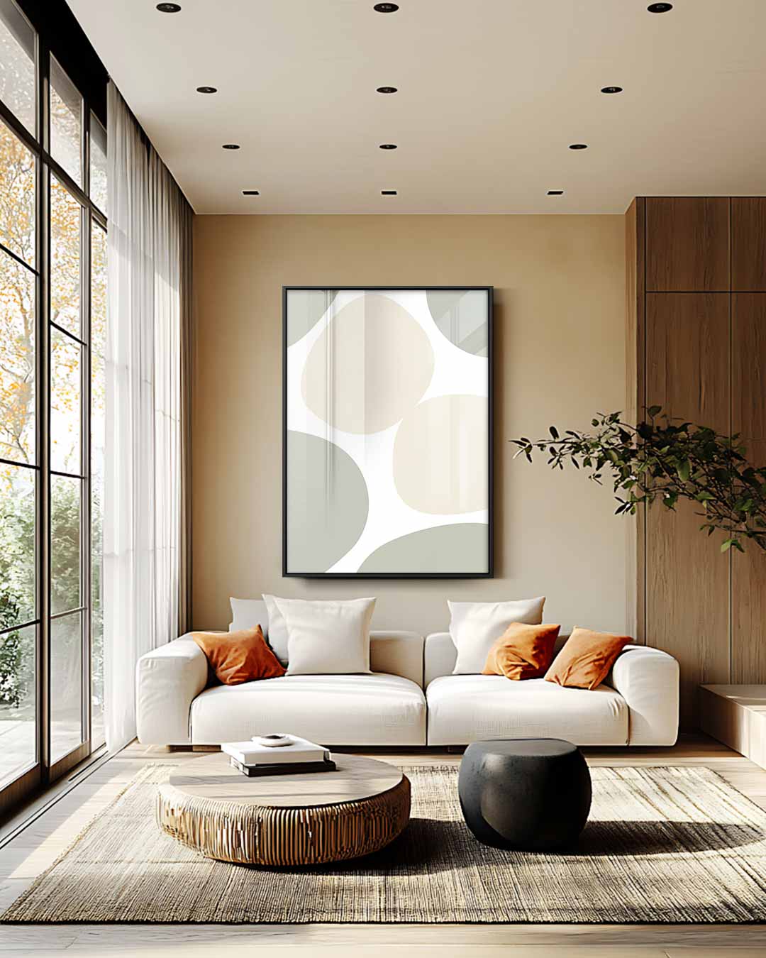 Organische Vormen Wanddecoratie – staande wandkunst voor woonkamer of interieur
