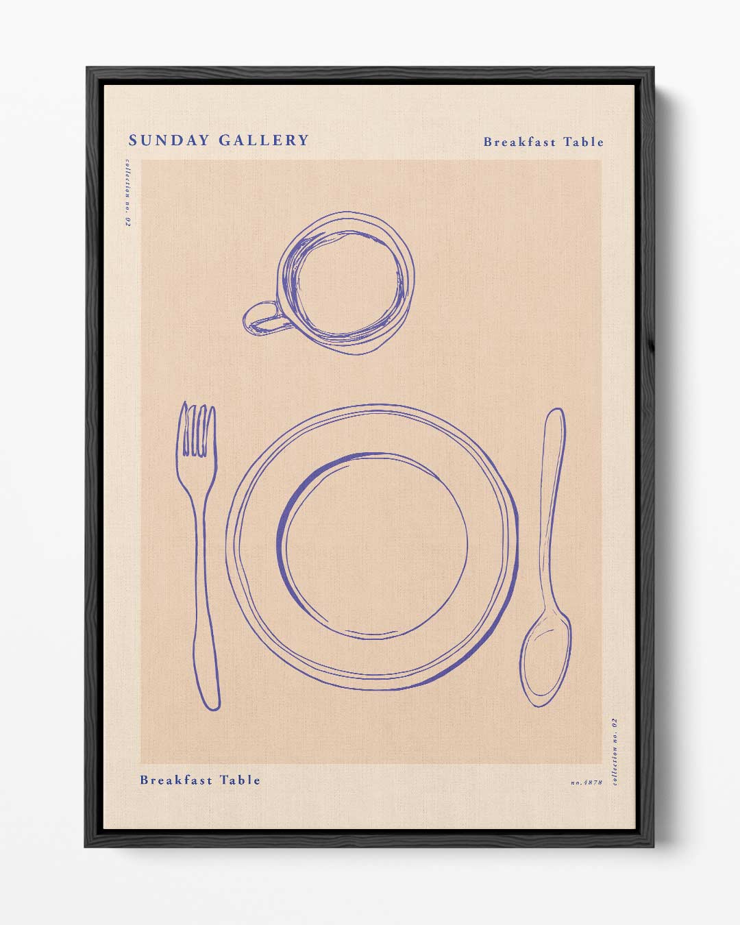 Ontbijttafel Illustratie – portret kunstwerk als wanddecoratie