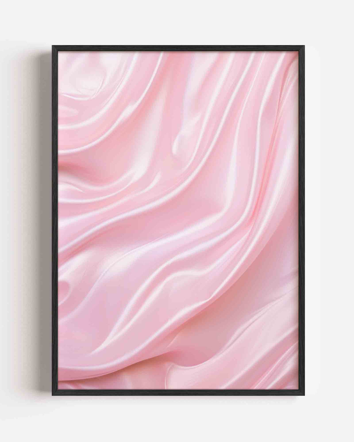 Zachte roze golven – Kunst & Design poster als staande wanddecoratie