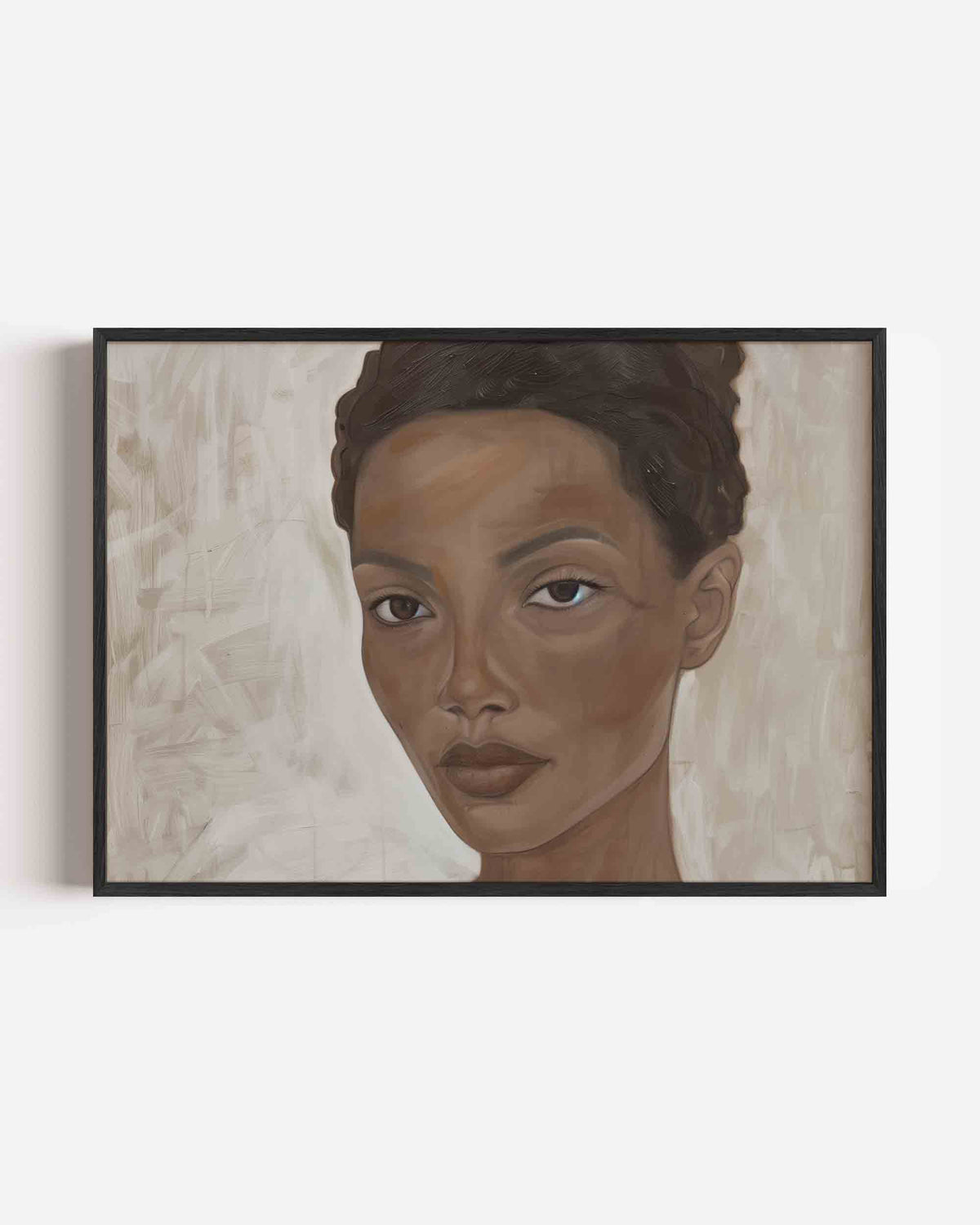 Portret van vrouw – hedendaagse illustratie poster in landscape formaat