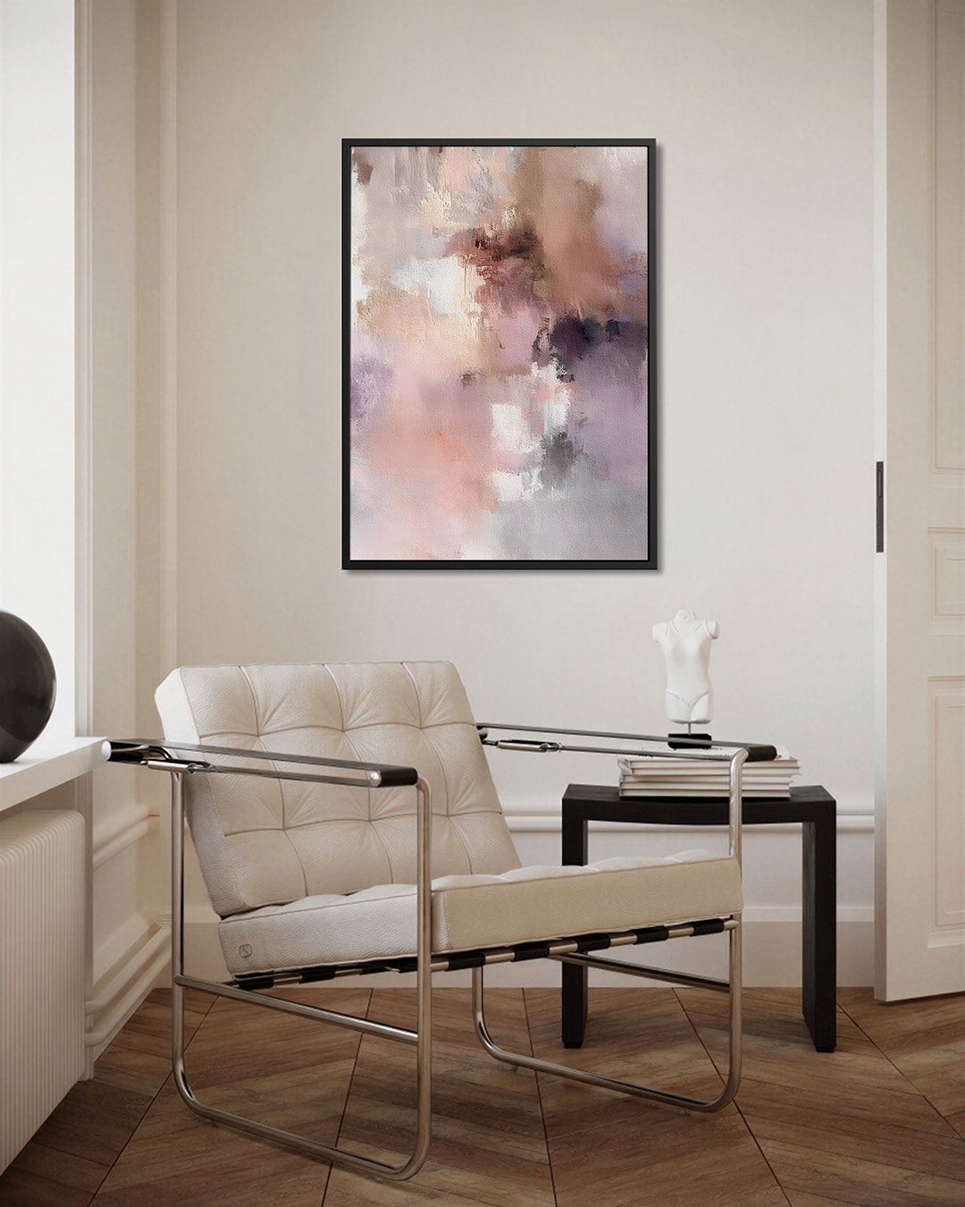 Zachte kleurencompositie – staand wanddecoratie kunstwerk