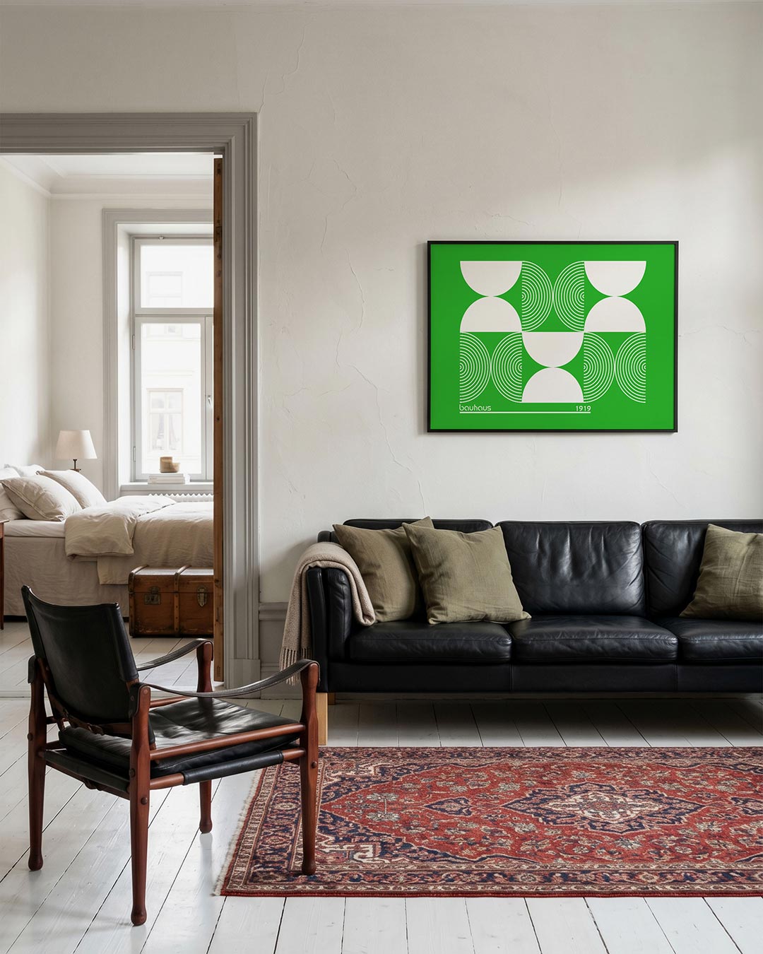 Vorm en lijnen – geometrische Bauhaus poster in liggend formaat