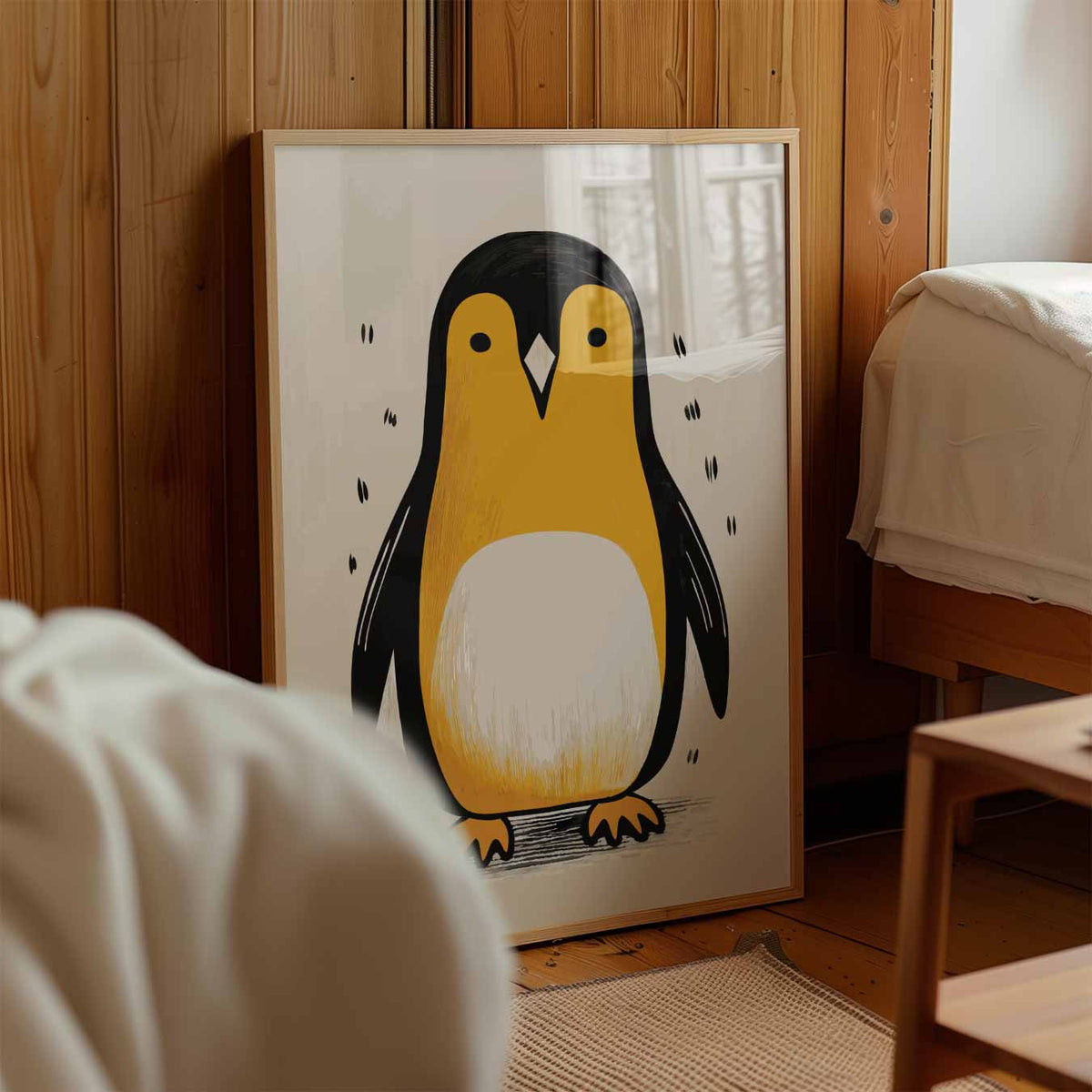 Schattige Pinguïn Illustratie – kinderposter in staand formaat