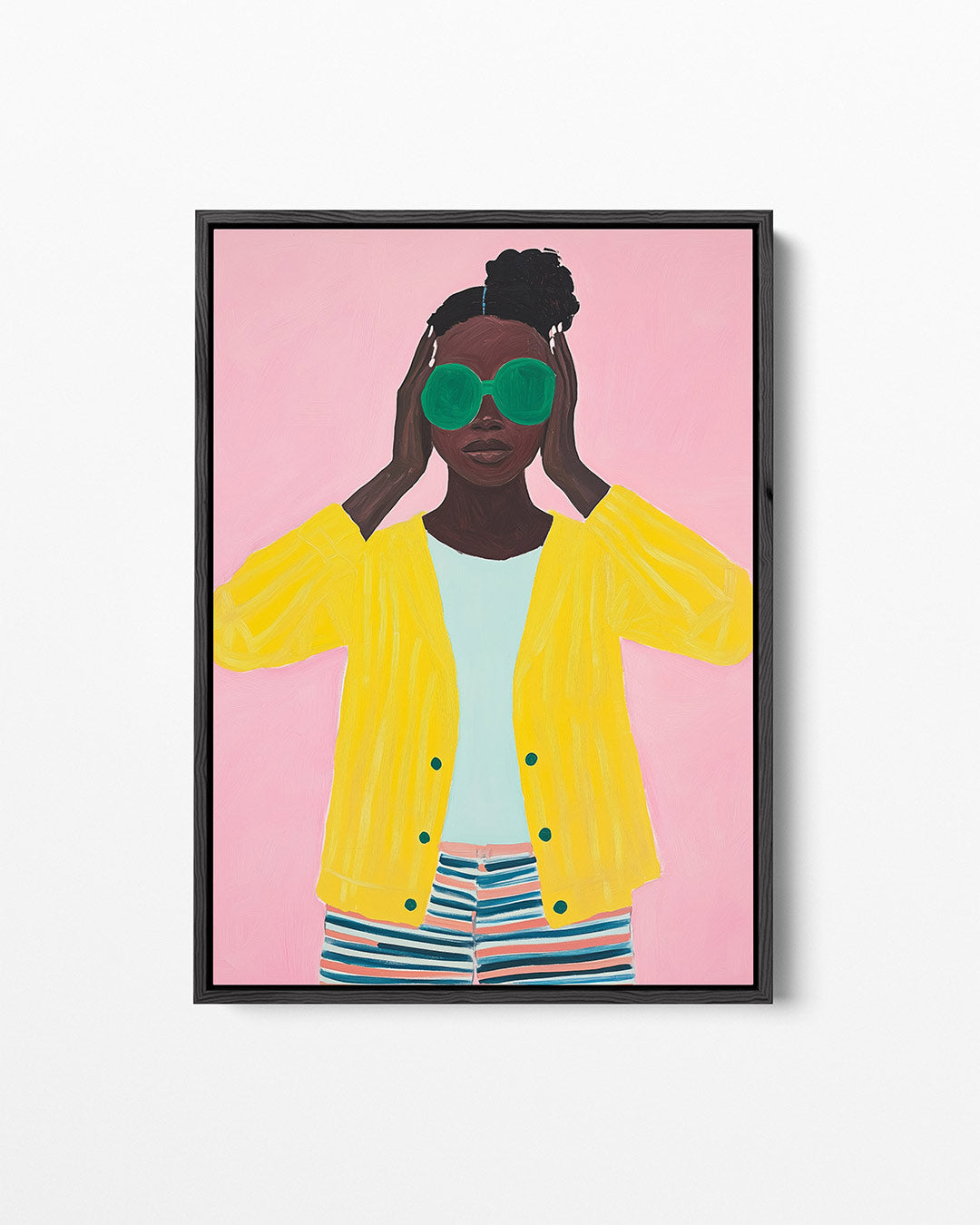 Kleurrijke portret illustratie – staand wanddecoratie kunstwerk