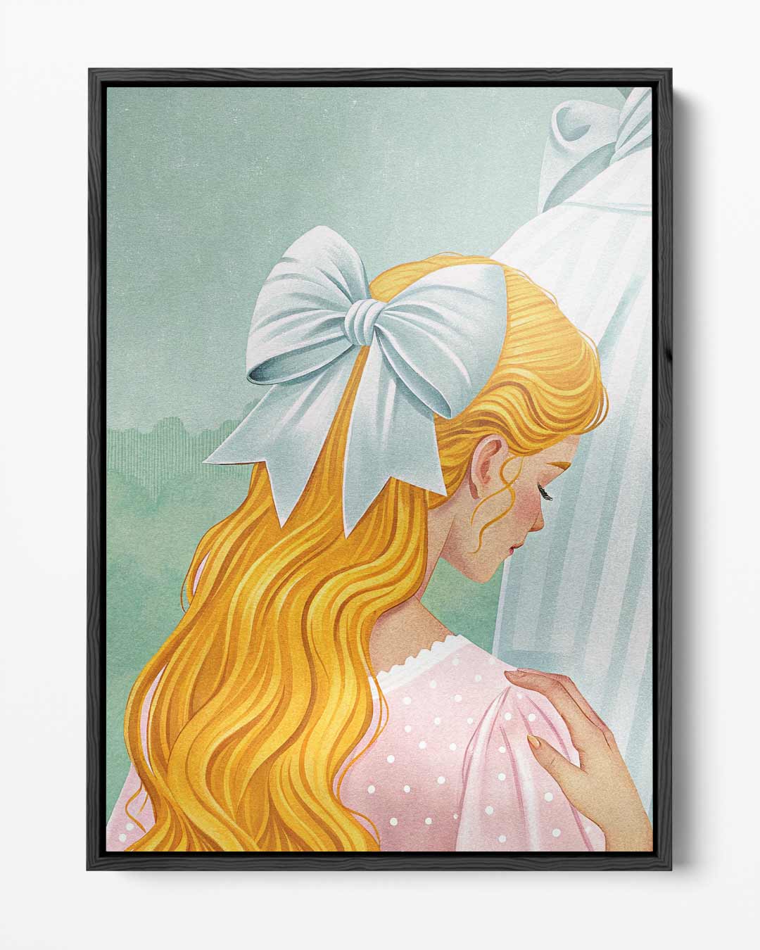 Pastel Dromerigheid – portret kunstwerk als wanddecoratie