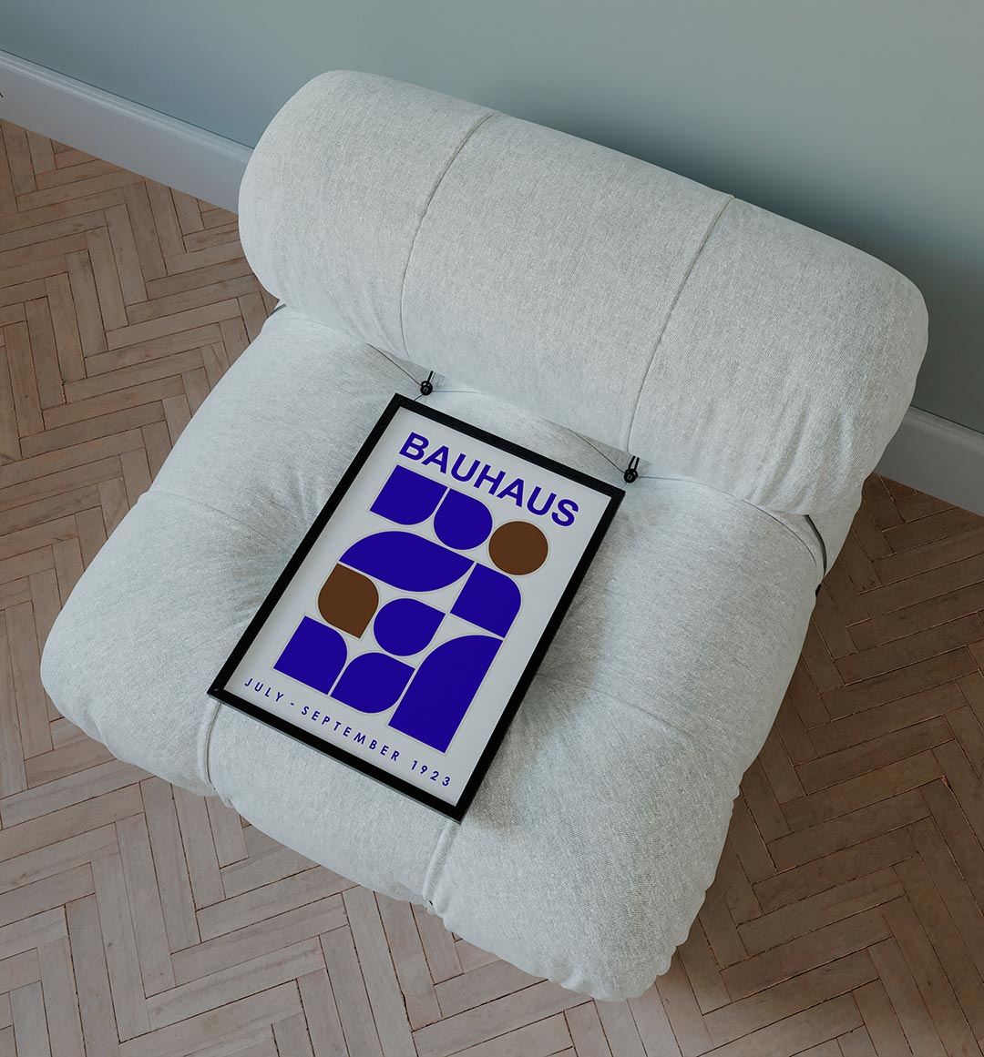 Vorm en kleur – staande Bauhaus poster voor aan de muur