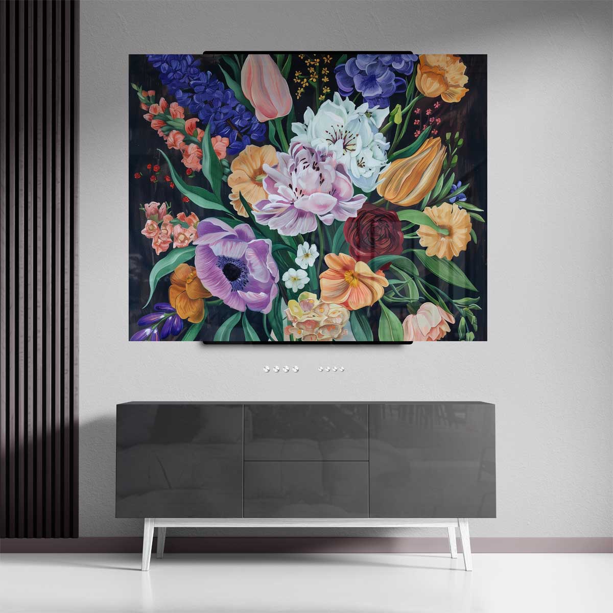 Bloemenpracht op Canvas – canvas kunstwerk als wanddecoratie