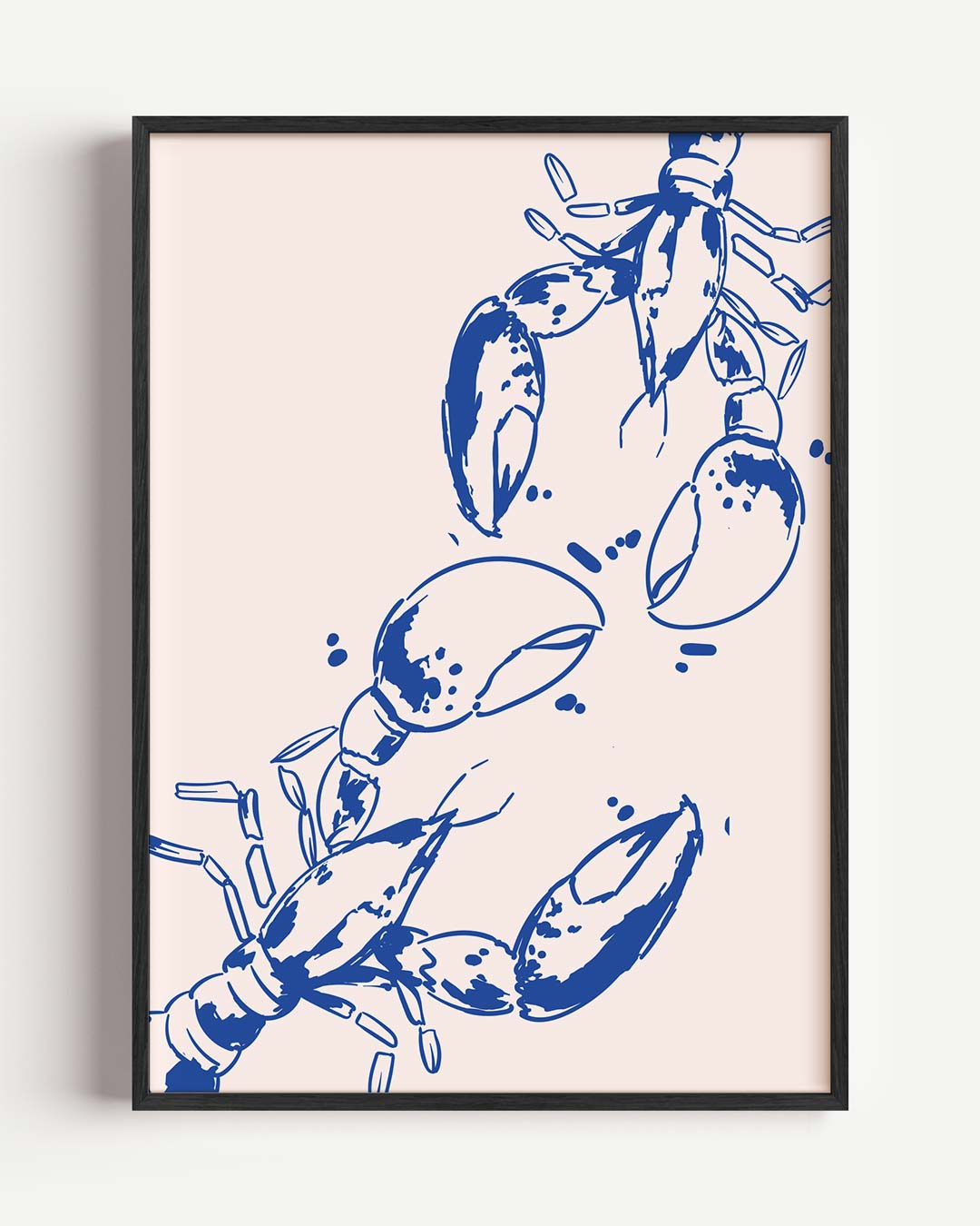 Moderne Kreeften Illustratie – dieren portret poster als wanddecoratie