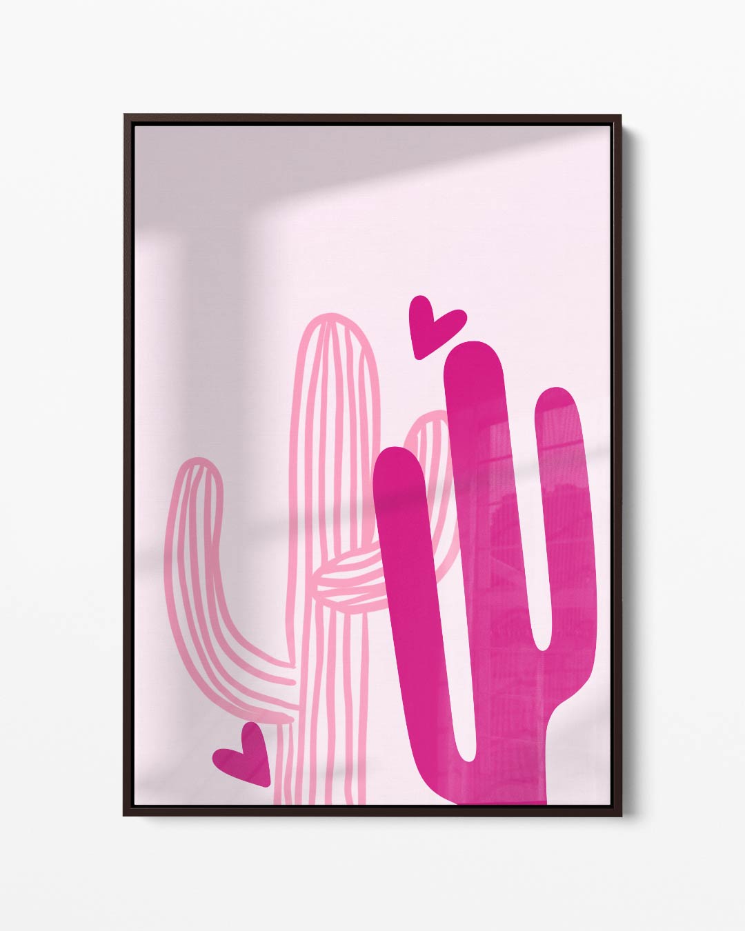Cactus Liefde – portret kunstwerk als wanddecoratie