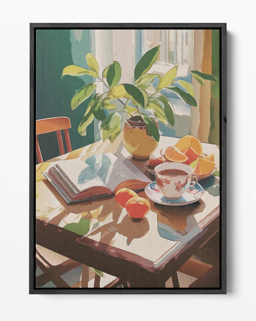 Ontbijt in de Zon – portret kunstwerk als wanddecoratie