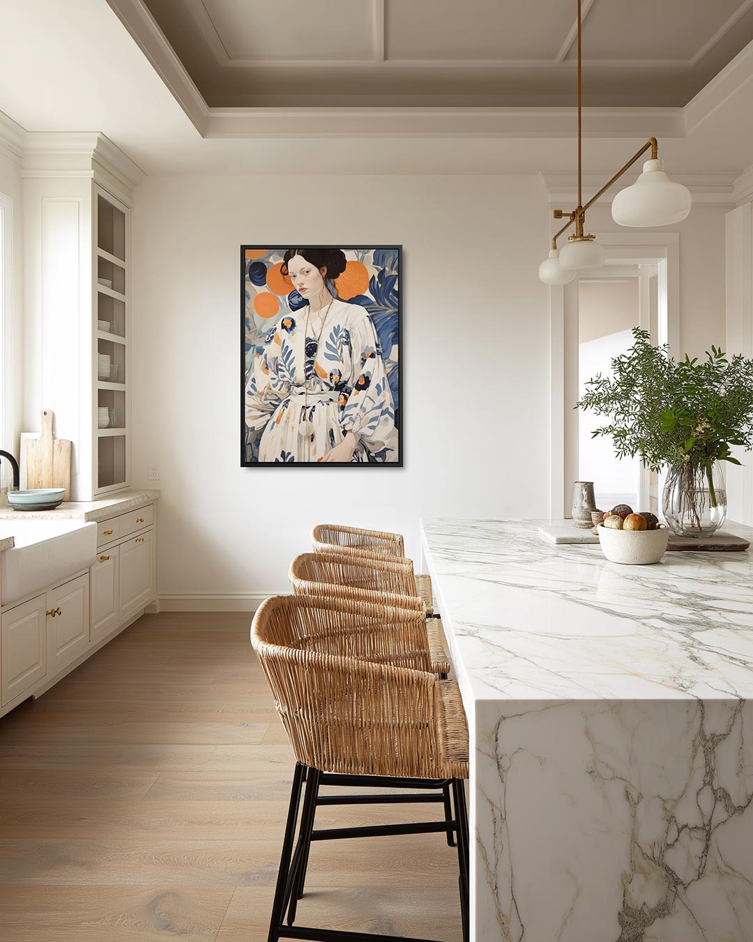 Vrouwelijke elegantie – staand wanddecoratie kunstwerk