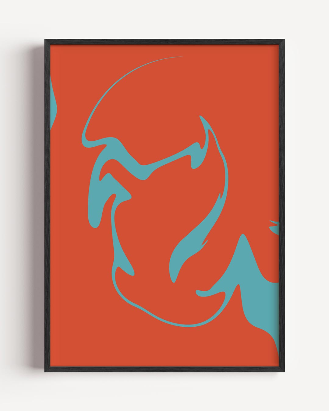 Abstracte Vuurvogel Kunstposter – kleurrijke abstracte portret poster als wanddecoratie