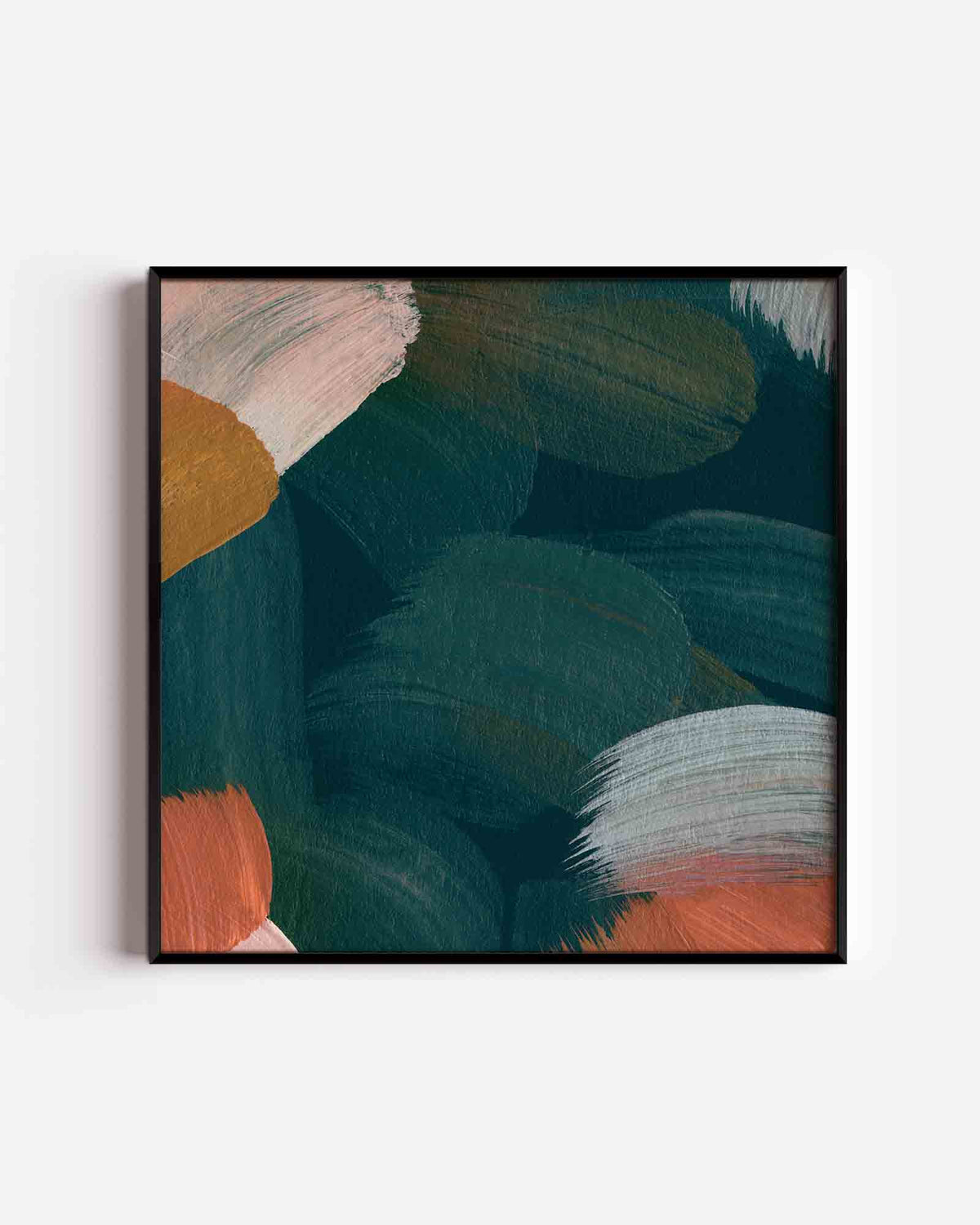 Abstracte penseelstreken – schilderkunst vierkante poster als wanddecoratie