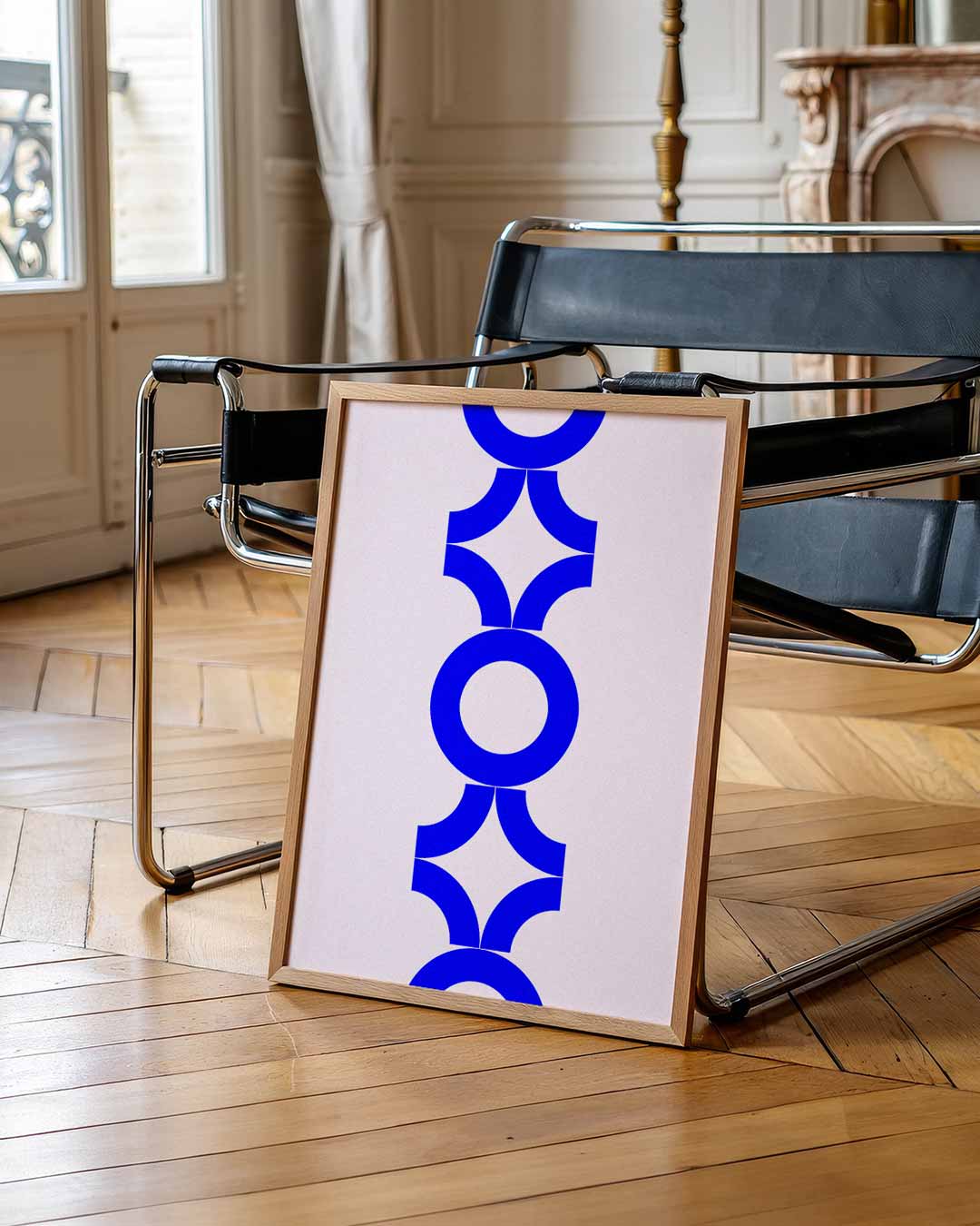 Geometrische Elegantie – staande muurposter met zomerse uitstraling