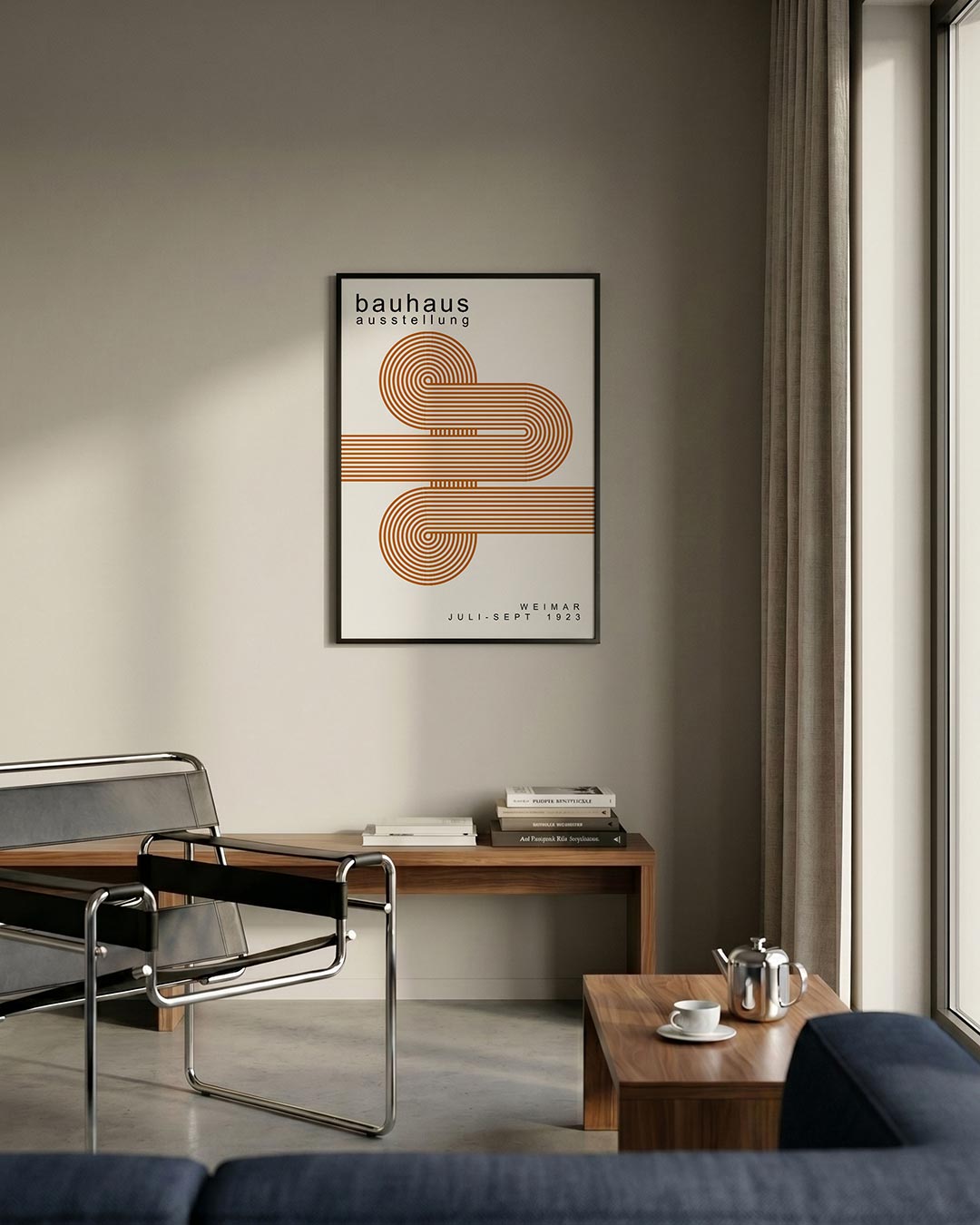  – staande Bauhaus poster voor aan de muur